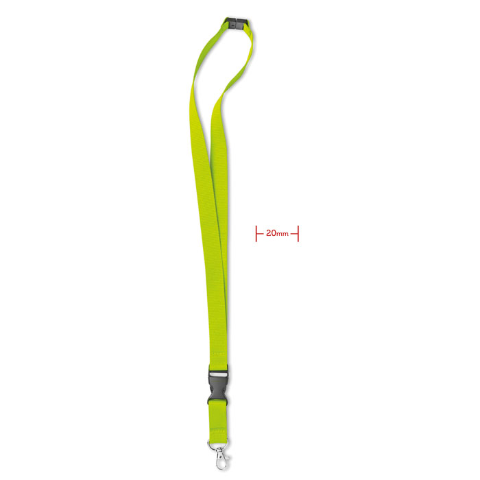 Smycz z metalowym zaczepem MO8595-48 - Limonka