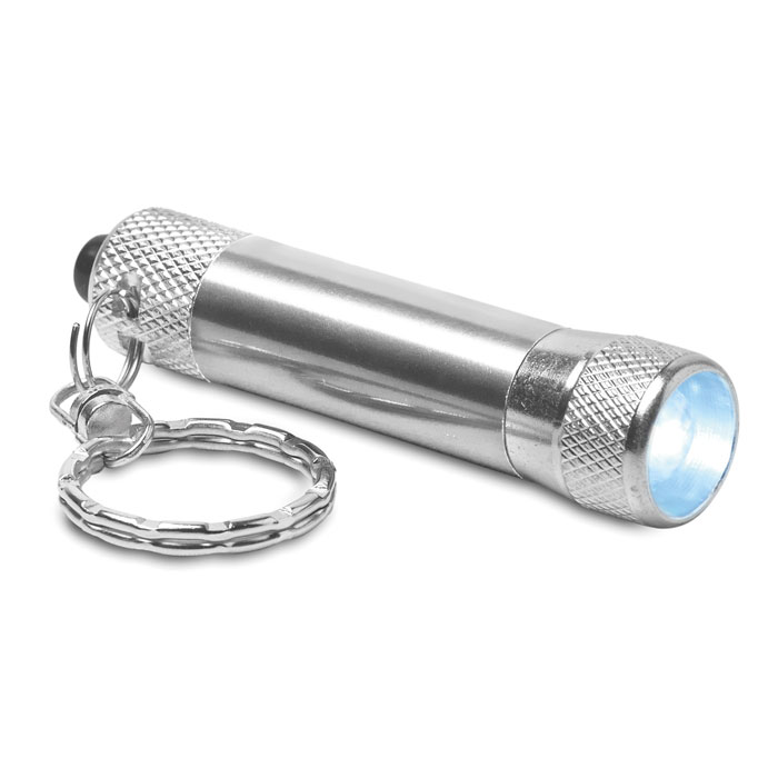 Aluminiowy brelok latarka MO8622-14 - Srebrny