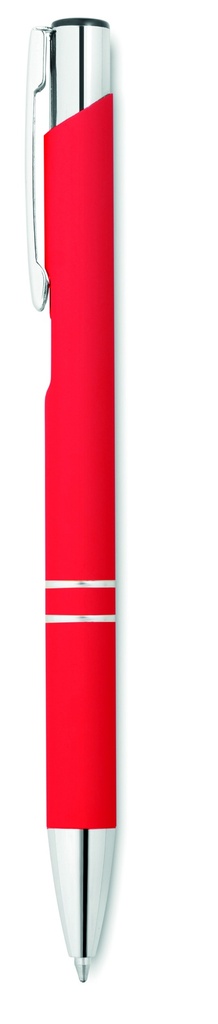 Długopis z gumowym wykończenie - Czerwony
