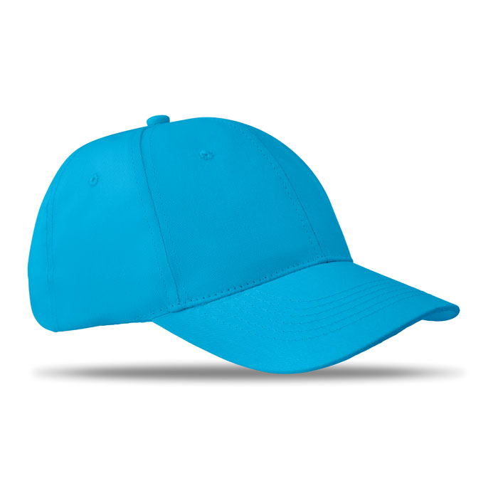 6-panel czapka z daszkiem 160 MO8834-12 - Turkusowy