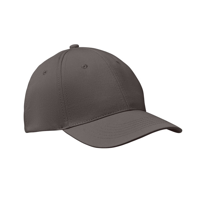 6-panel czapka z daszkiem 160 MO8834-15 - Kamienny Szary