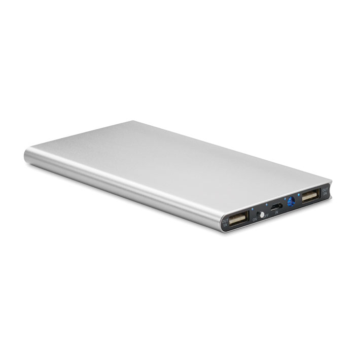 Power bank 8000mAh MO8839-16 - Srebrny Mat