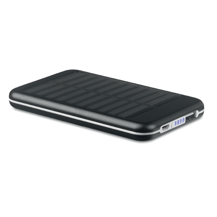 4000 mAH POWERBANK sloneczna MO9075-03 - Czarny