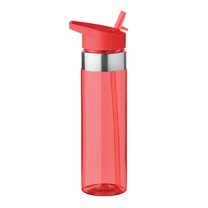 Butelka z tritanu 650ml MO9227-25 - Przezroczysty Czerwony