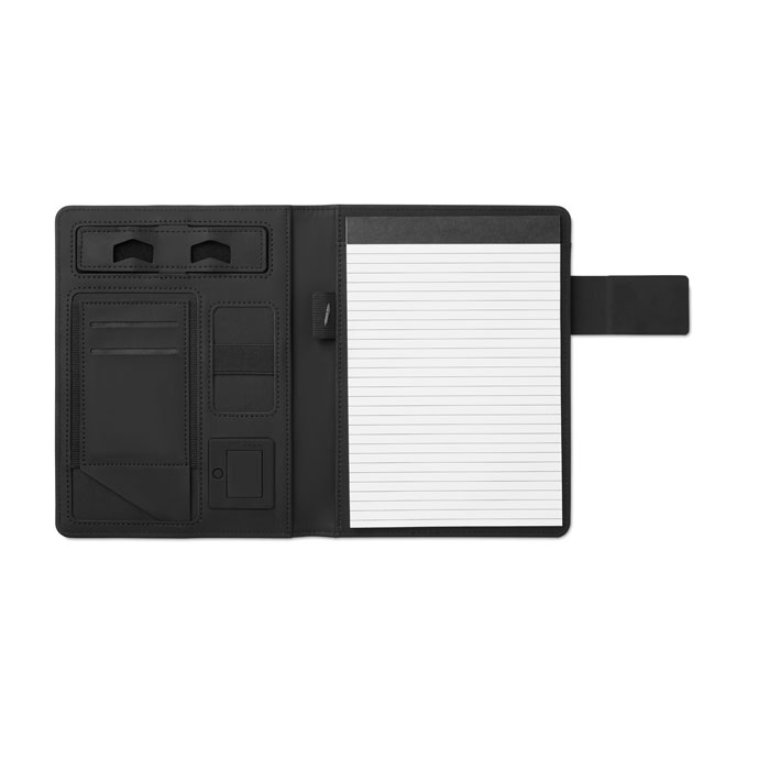 Teczka A5 z powerbankiem MO9231-03 - Czarny