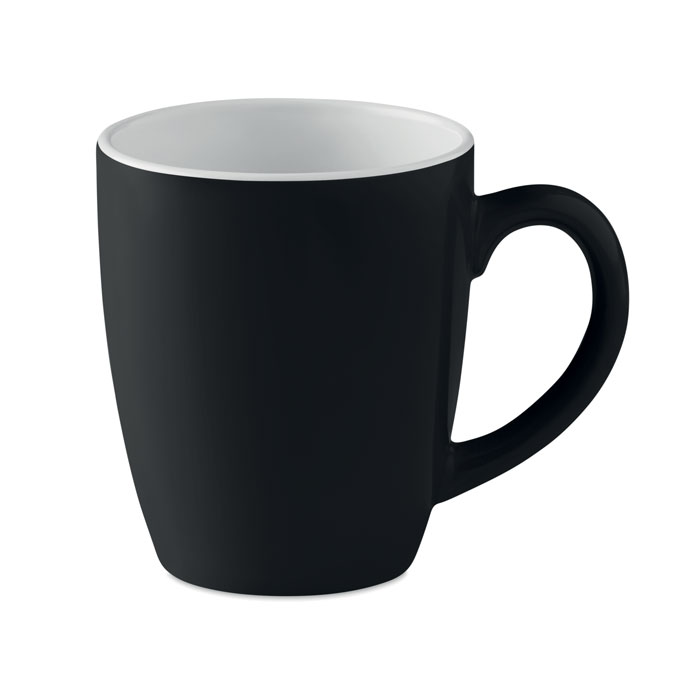 Kolorowy kubek ceramiczny MO9242-03 - Czarny