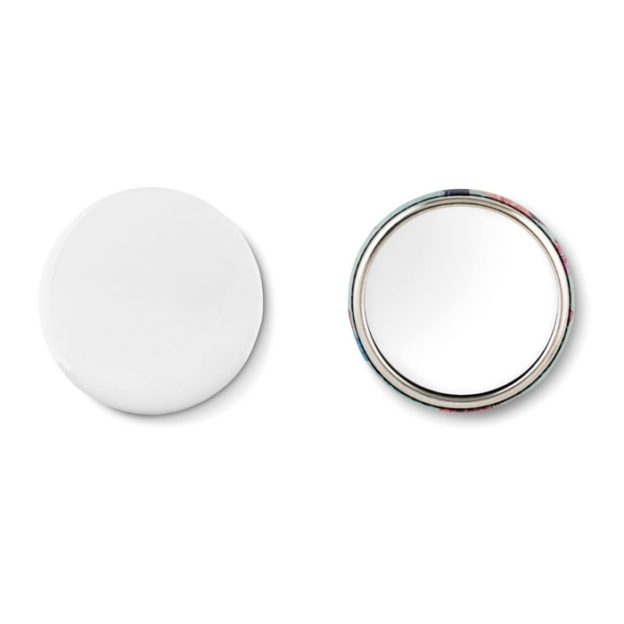 Lusterko button MO9335-16 - Srebrny Mat