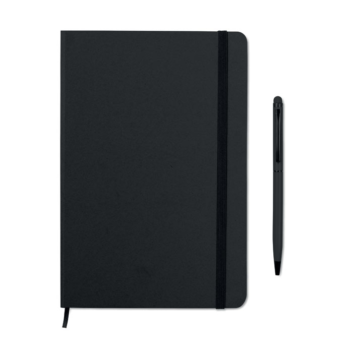 Zestaw notes z dlugopisem MO9348-03 - Czarny