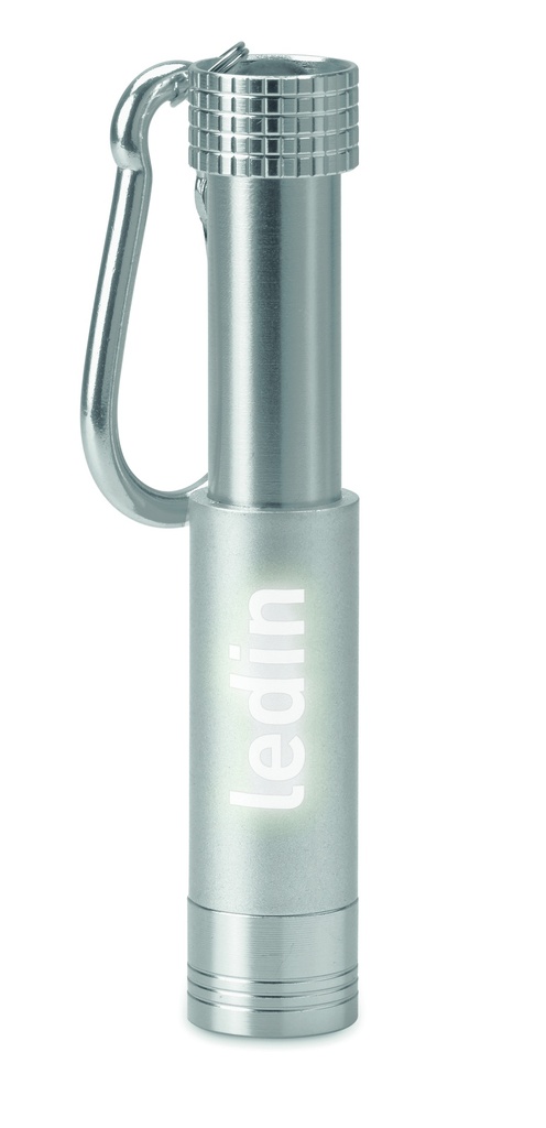 Brelok aluminiowy LED MO9381-14 - Srebrny
