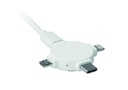 Adapter do kabli 3 w 1 MO9654-06 - Bialy