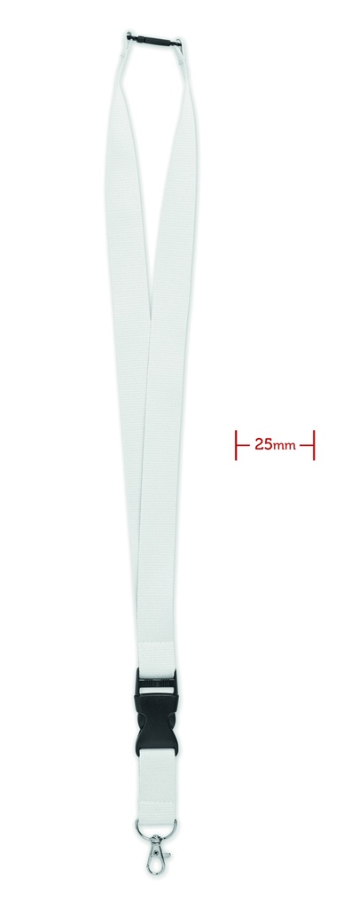 Smycz 25mm MO9661-06 - Bialy