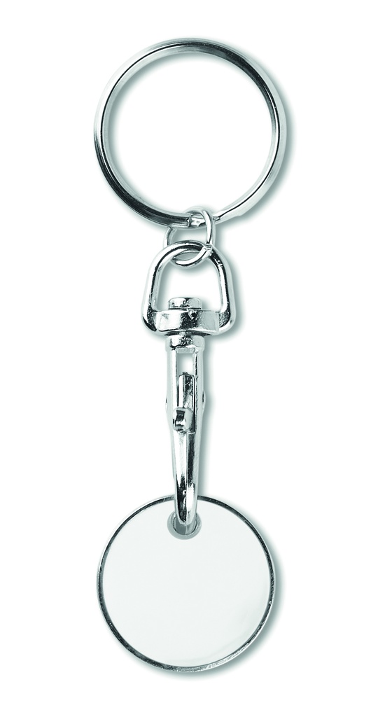 Brelok z zetonem do wozka MO9748-06 - Bialy