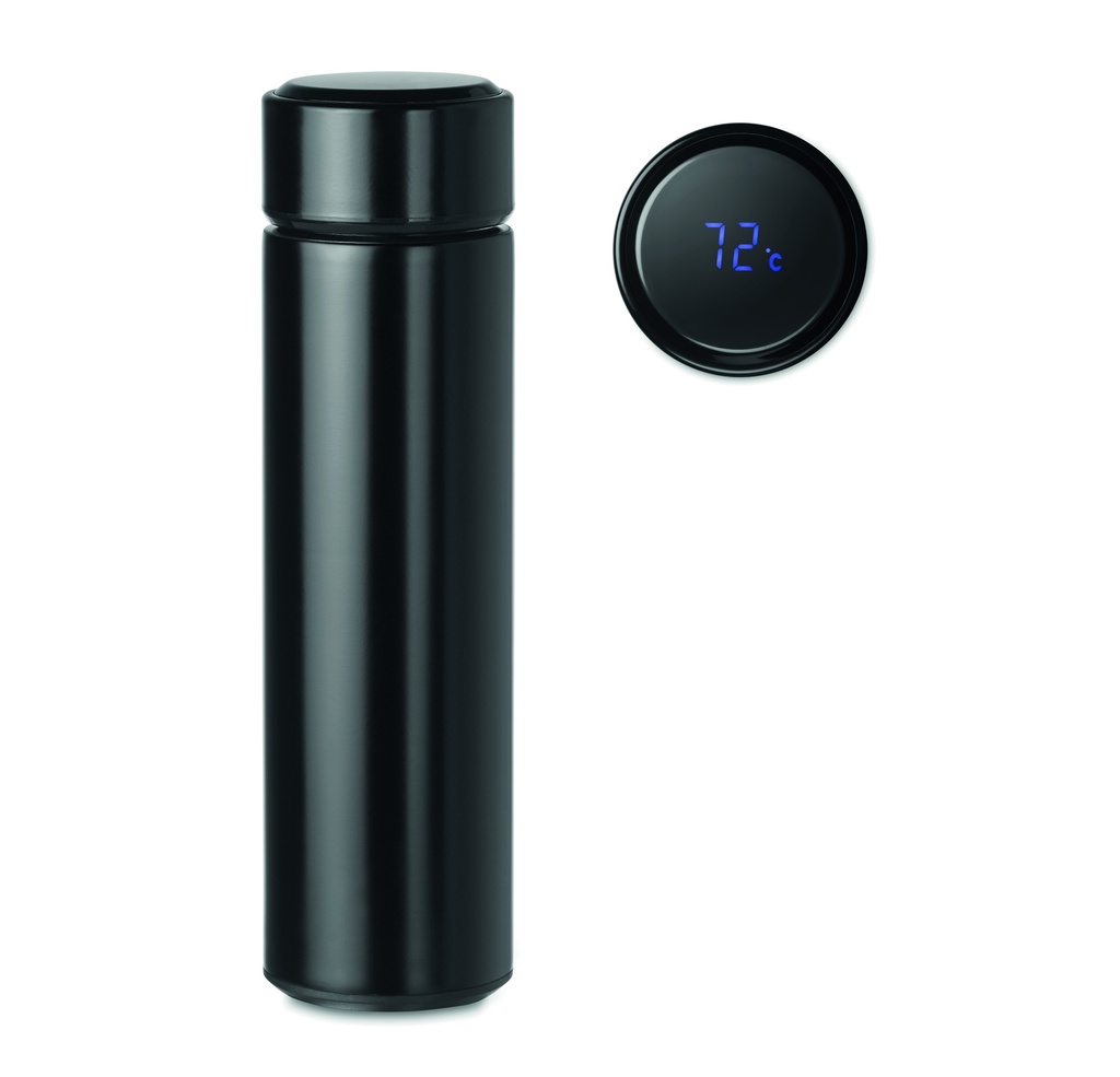 Butelka z termometrem MO9796-03 - Czarny