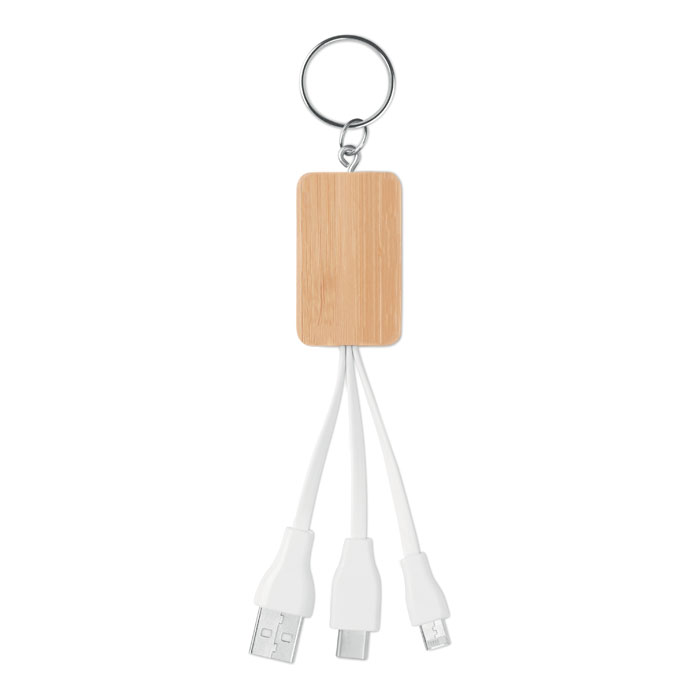Bambusowy kabel 3 w 1 MO9888-40 - Drewna