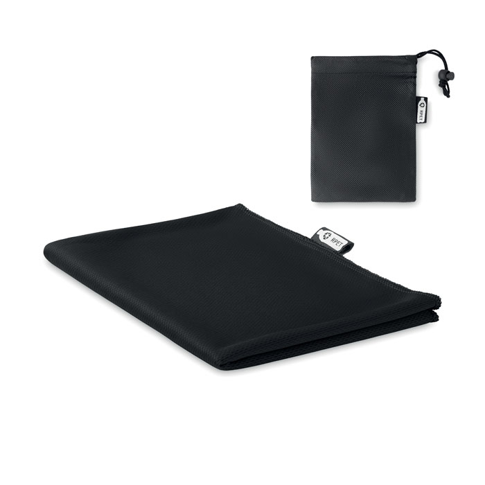 Recznik z etui, RPET MO9918-03 - Czarny