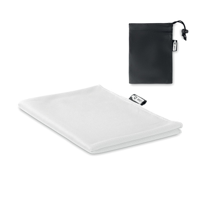Recznik z etui, RPET MO9918-06 - Bialy