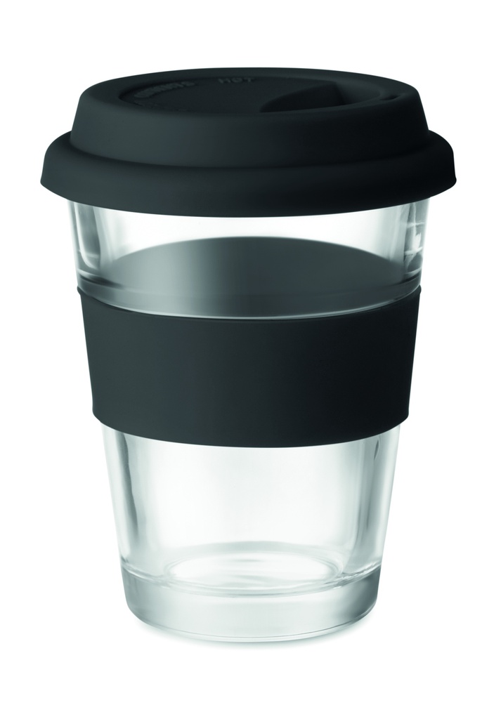 Kubek szklany 350 ml MO9992-03 - Czarny