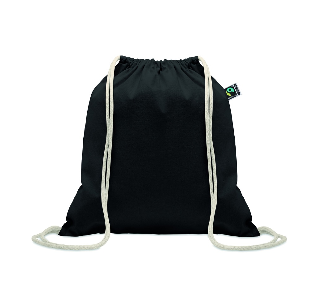 Worek ze sznurkiem Fairtrade 18 MO2591-03 - Czarny
