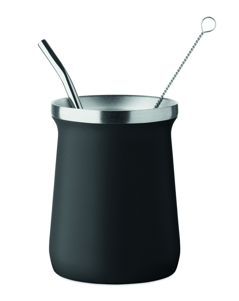 Kubek do herbaty yerba mate MO2776-03 - Czarny