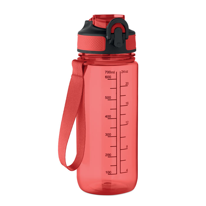 Butelka sportowa 700 ml MO2792-25 - Przezroczysty Czerwony