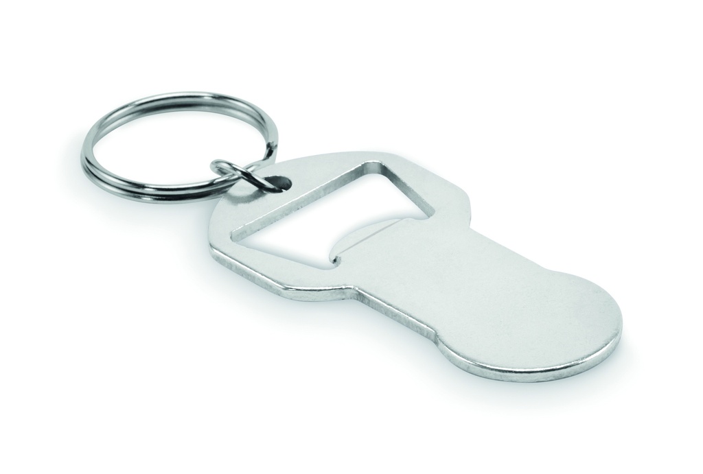 Aluminiowy brelok z otwieraczem MO2793-14 - Srebrny