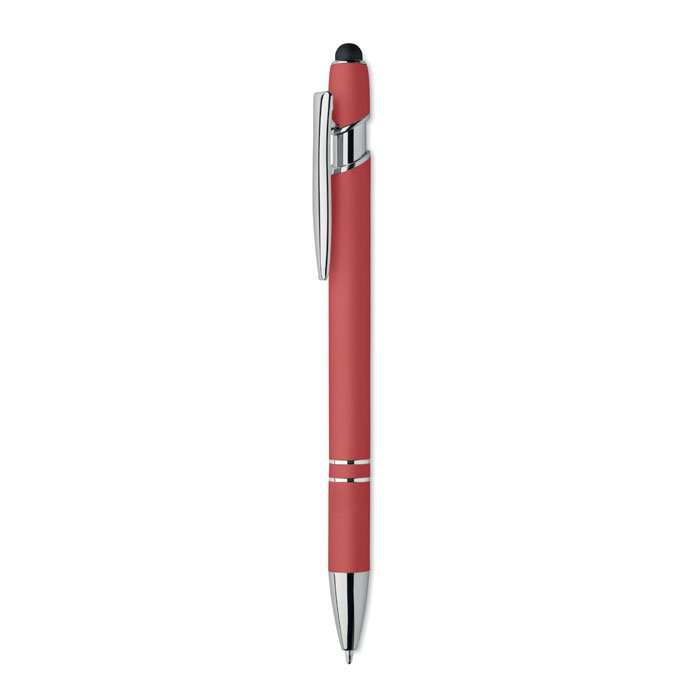 Dlugopis z rysikiem aluminium MO2798-05 - Czerwony