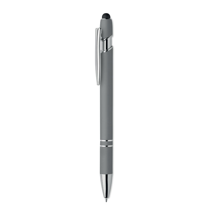 Dlugopis z rysikiem aluminium MO2798-15 - Kamienny Szary