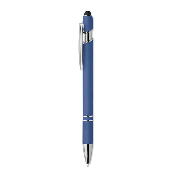 Dlugopis z rysikiem aluminium MO2798-37 - Niebieski
