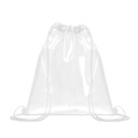 Przezroczysta torba ze sznurkie - Bialy