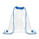 Przezroczysta torba ze sznurkie - Niebieski