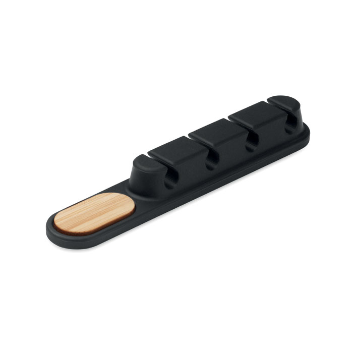 Silikonowy organizer kabli MO2824-03 - Czarny