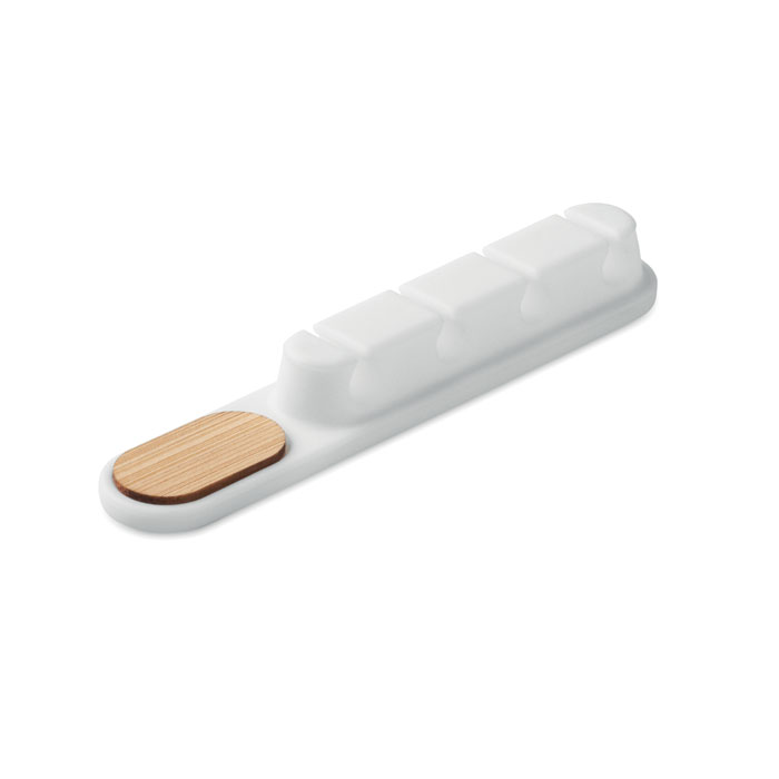 Silikonowy organizer kabli MO2824-06 - Bialy