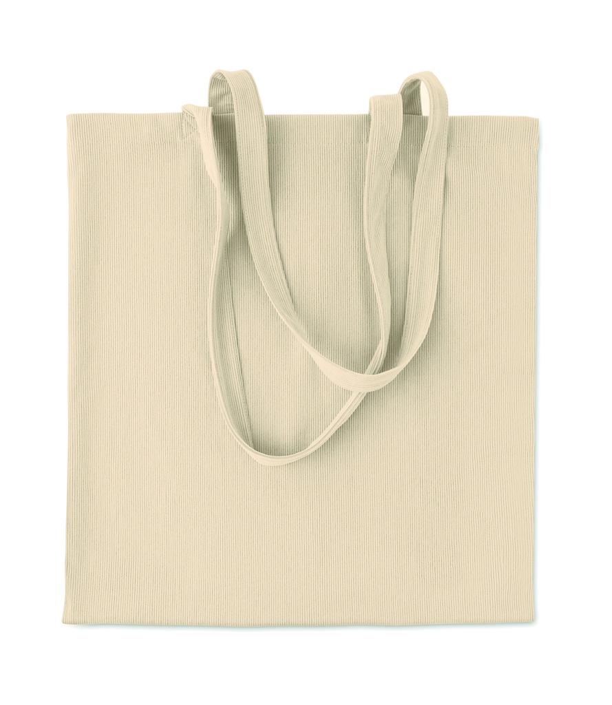 Sztruksowa torba na zakupy - Bezowy