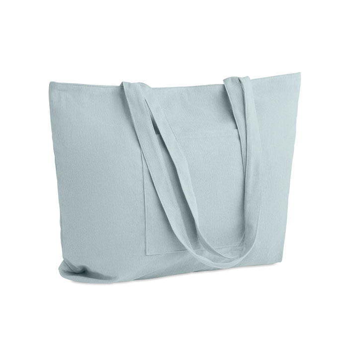 Sztruksowa duza torba MO2875-66 - Baby Blue