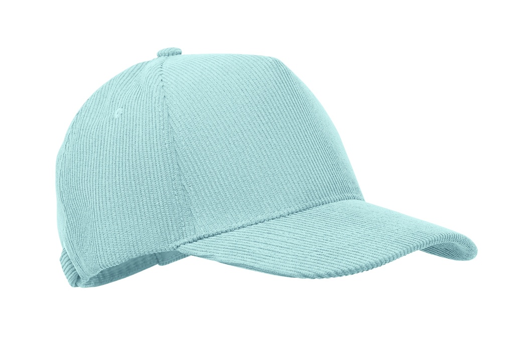 Sztruksowa czapka z daszkiem MO2879-66 - Baby Blue