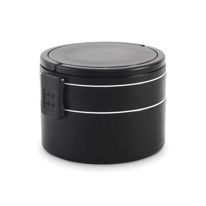 Lunchbox PP 2 poziomy 950 ml MO2902-03 - Czarny