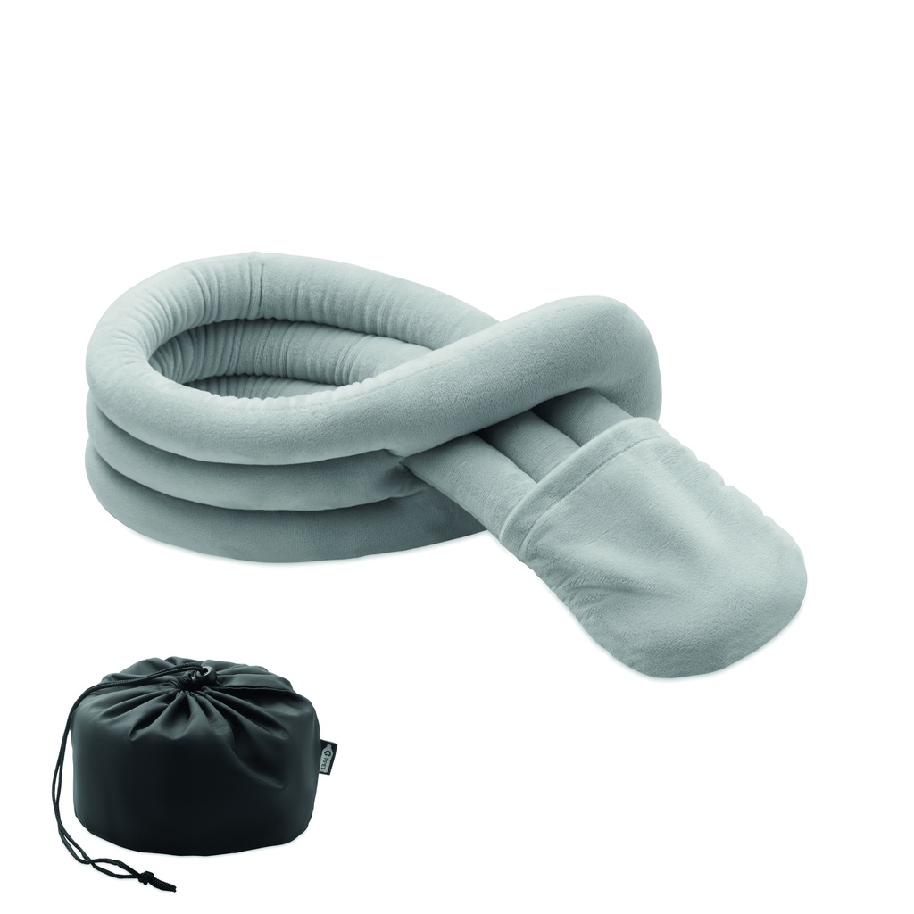 Zwijana poduszka podróżna - Szary