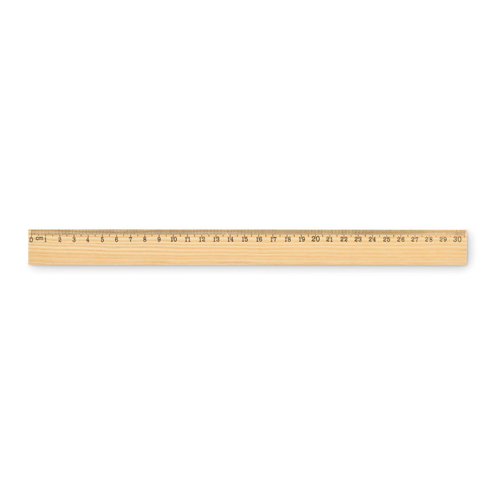 Drewniana linijka 30 cm MO2918-40 - Drewna