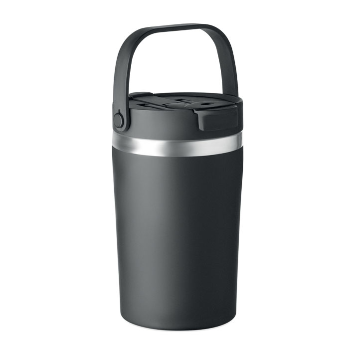 Kubek dwuscienny 350 ml MO2922-03 - Czarny