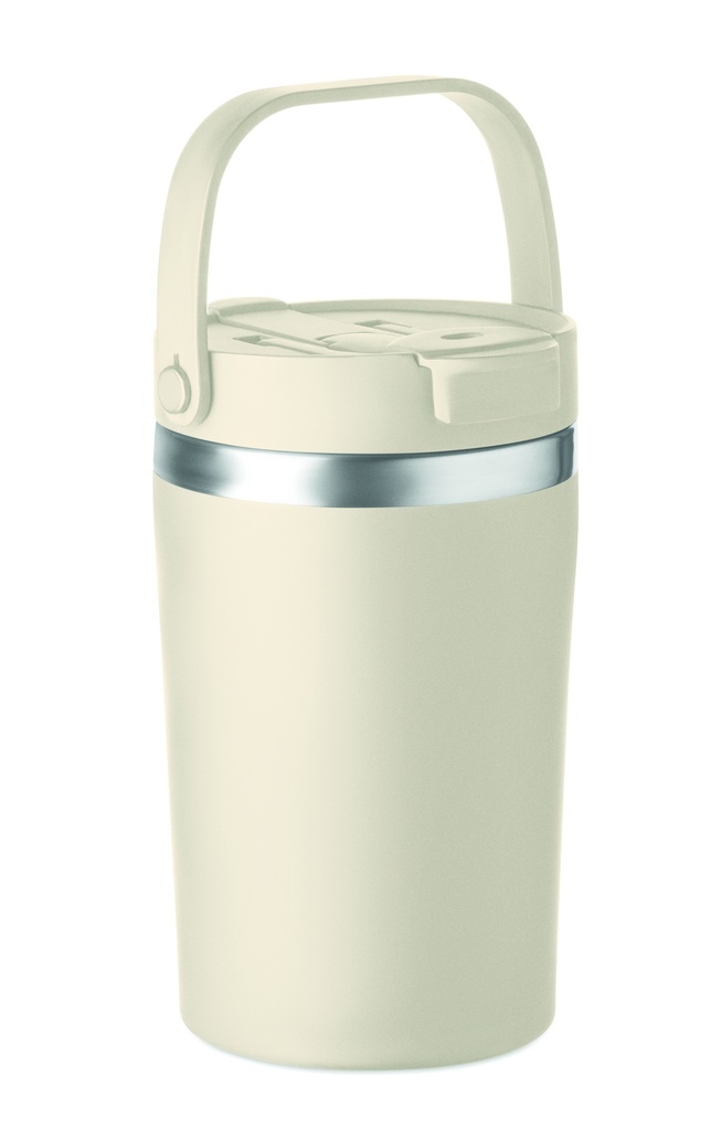 Kubek dwuscienny 350 ml MO2922-13 - Bezowy