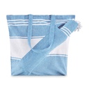 Torba plazowa i recznik hammam MO2954-12 - Turkusowy
