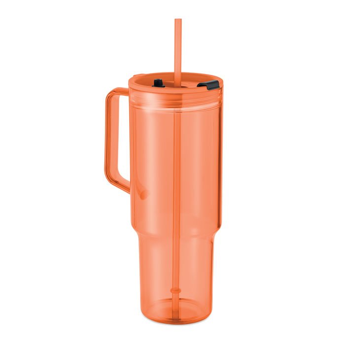 Kubek z RPET 1200ml MO2964-29 - Przezroczysty Pomaranczowy