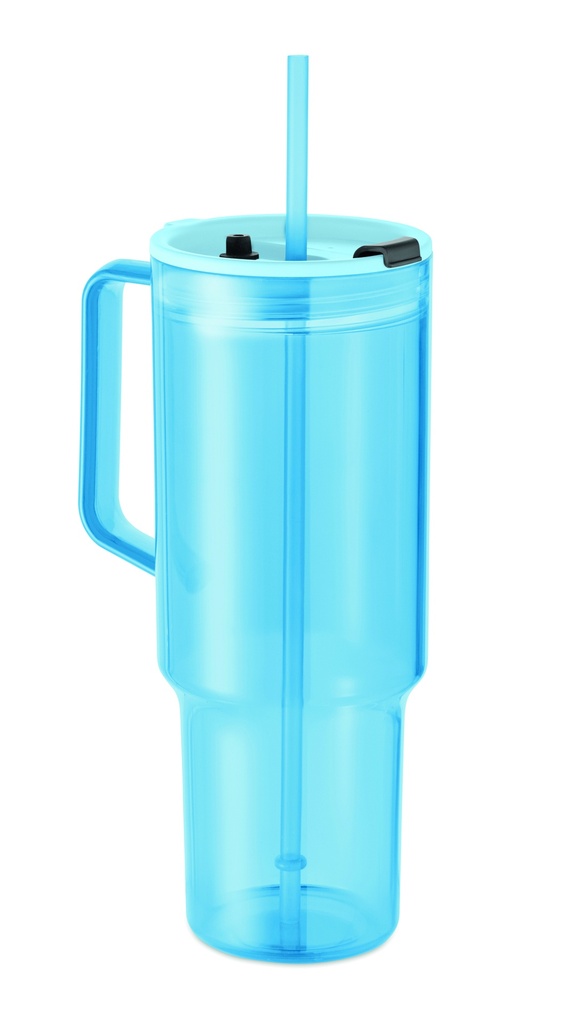 Kubek z RPET 1200ml MO2964-52 - Przezroczysty Blekitny
