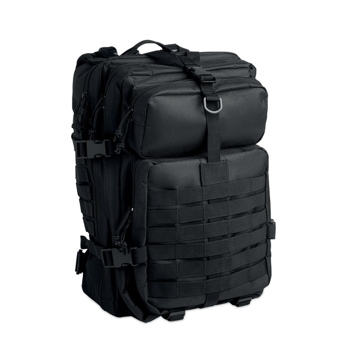 Plecak outdoorowy 600D RPET MO2970-03 - Czarny