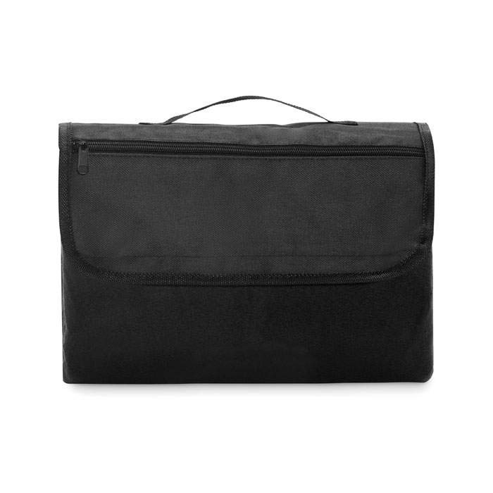 Polarowy koc piknikowy - Czarny