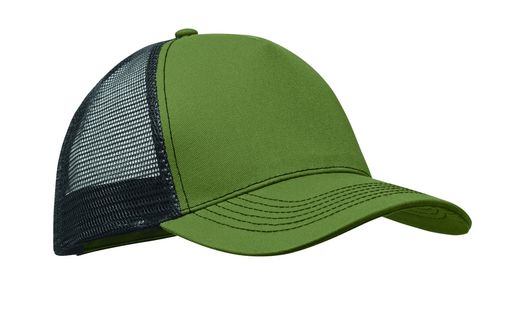 Czapka trucker z 5 panelami MO2986-49 - Zielen Wojskowa