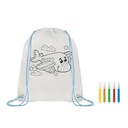 Worek ze sznurkiem z wlokniny MO9887-66 - Baby Blue