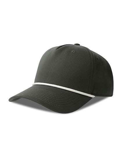 Czapka Z Daszkiem 6-Panelowa Z Ozdobnym Sznurkiem AT542 - Dark Grey