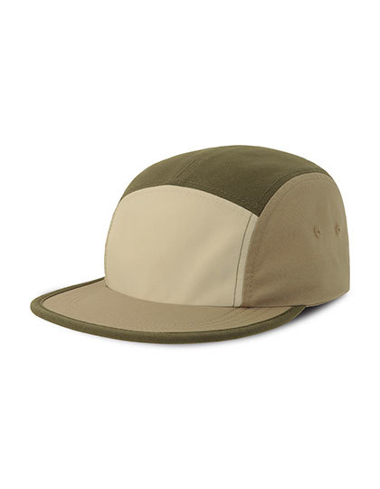 Czapka z Daszkiem Bawelniana Recyklingowana AT544 - Off White & Olive & Khaki