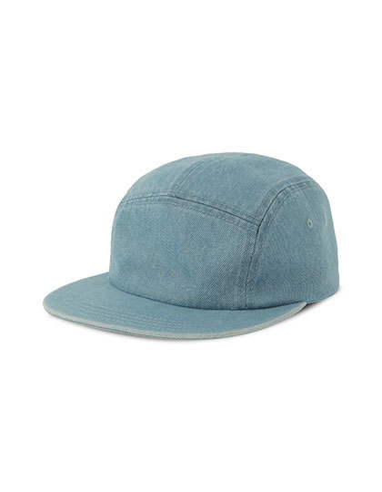 Czapka 5-panelowa Denim Bawełniana AT547 - Light Denim